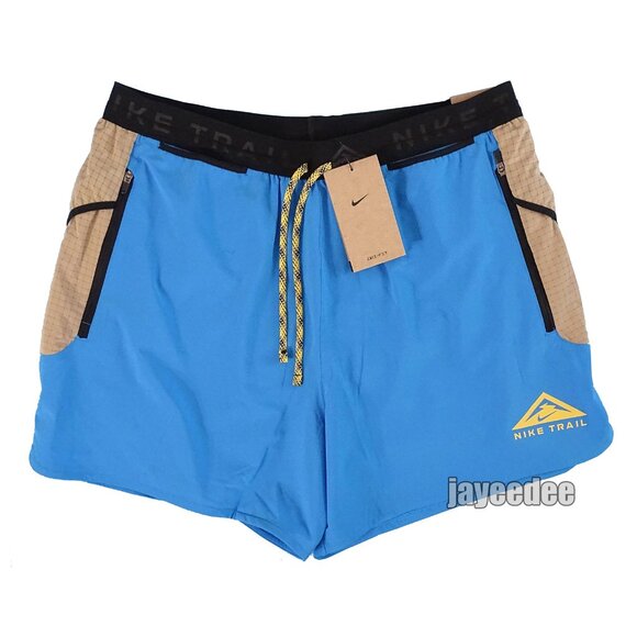 $75 NIKE TRAIL SECOND SUNRISE 5" BRIEF-LINED RUNNING SHORTS DV9311-435 BLUE L - Picture 7 of 9